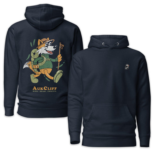 AukCliff Cotton Heritage Hoodie Navy Blazer / S Trailblazer Fox Back Print Hoodie
