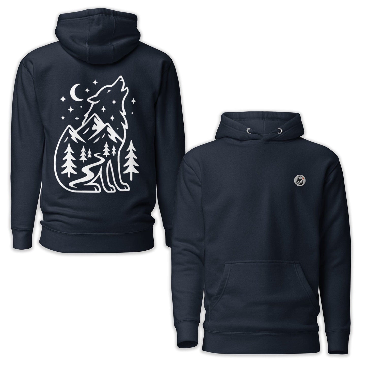 AukCliff Cotton Heritage Hoodie Navy Blazer / S Wild Wolf Mountain Hoodie