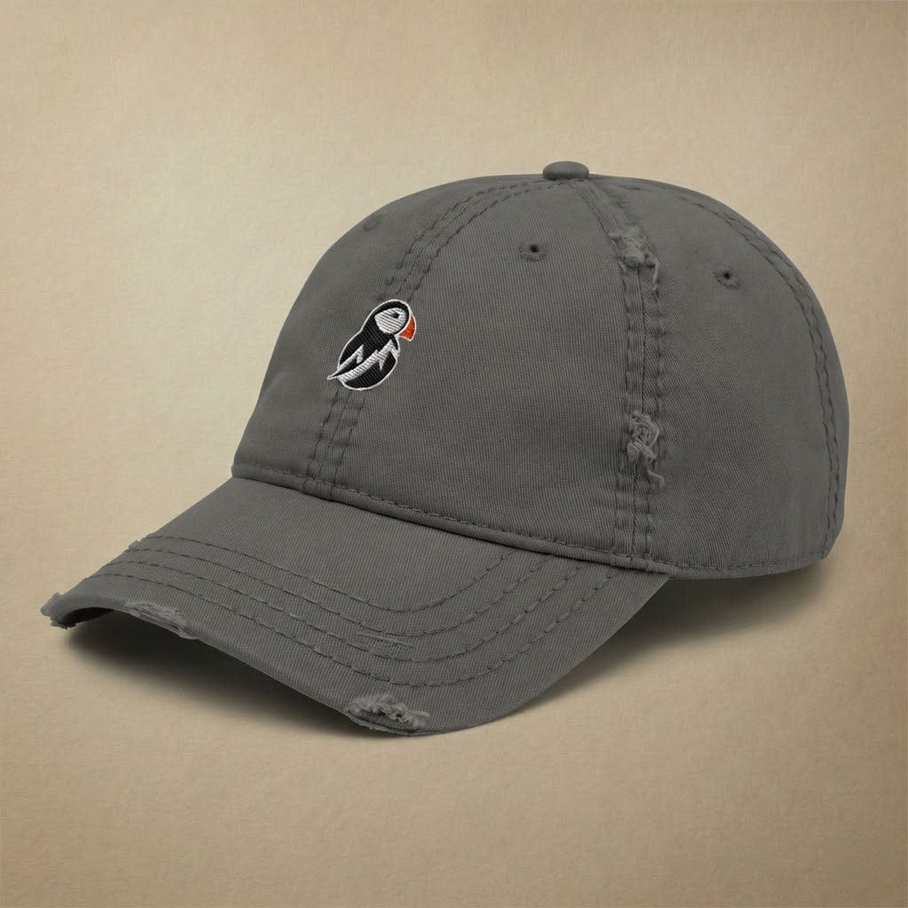AukCliff Distressed Dad Hat Asphalt Distressed Dad Hat
