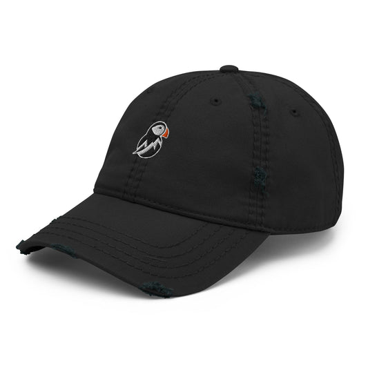 AukCliff Distressed Dad Hat Black Distressed Dad Hat
