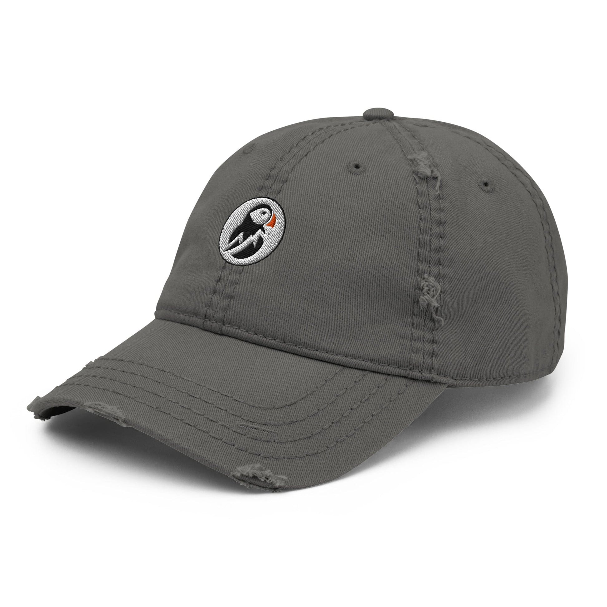 AukCliff Distressed Dad Hat Charcoal Grey Distressed Dad Hat