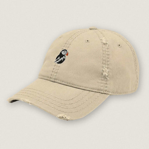 AukCliff Distressed Dad Hat Khaki Distressed Dad Hat