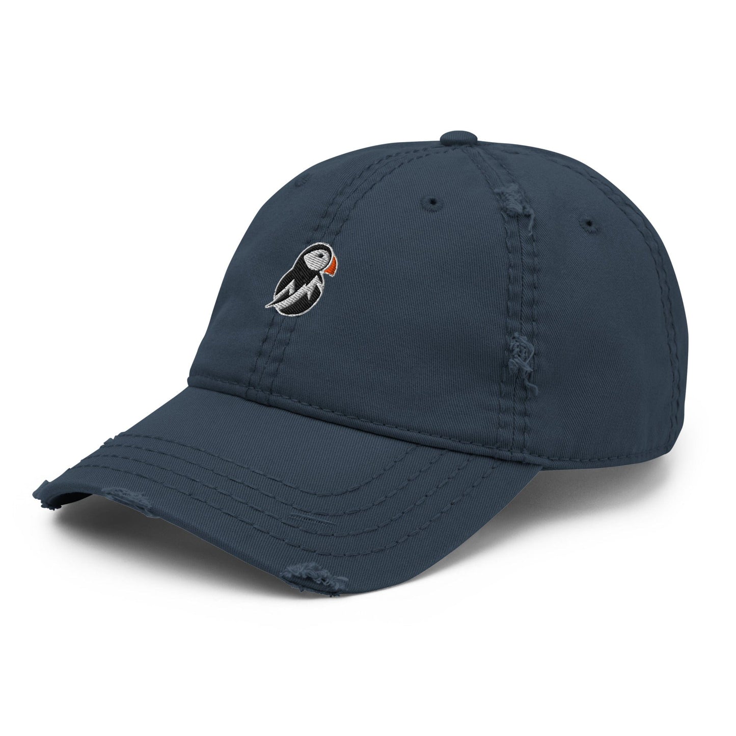 AukCliff Distressed Dad Hat Navy Distressed Dad Hat