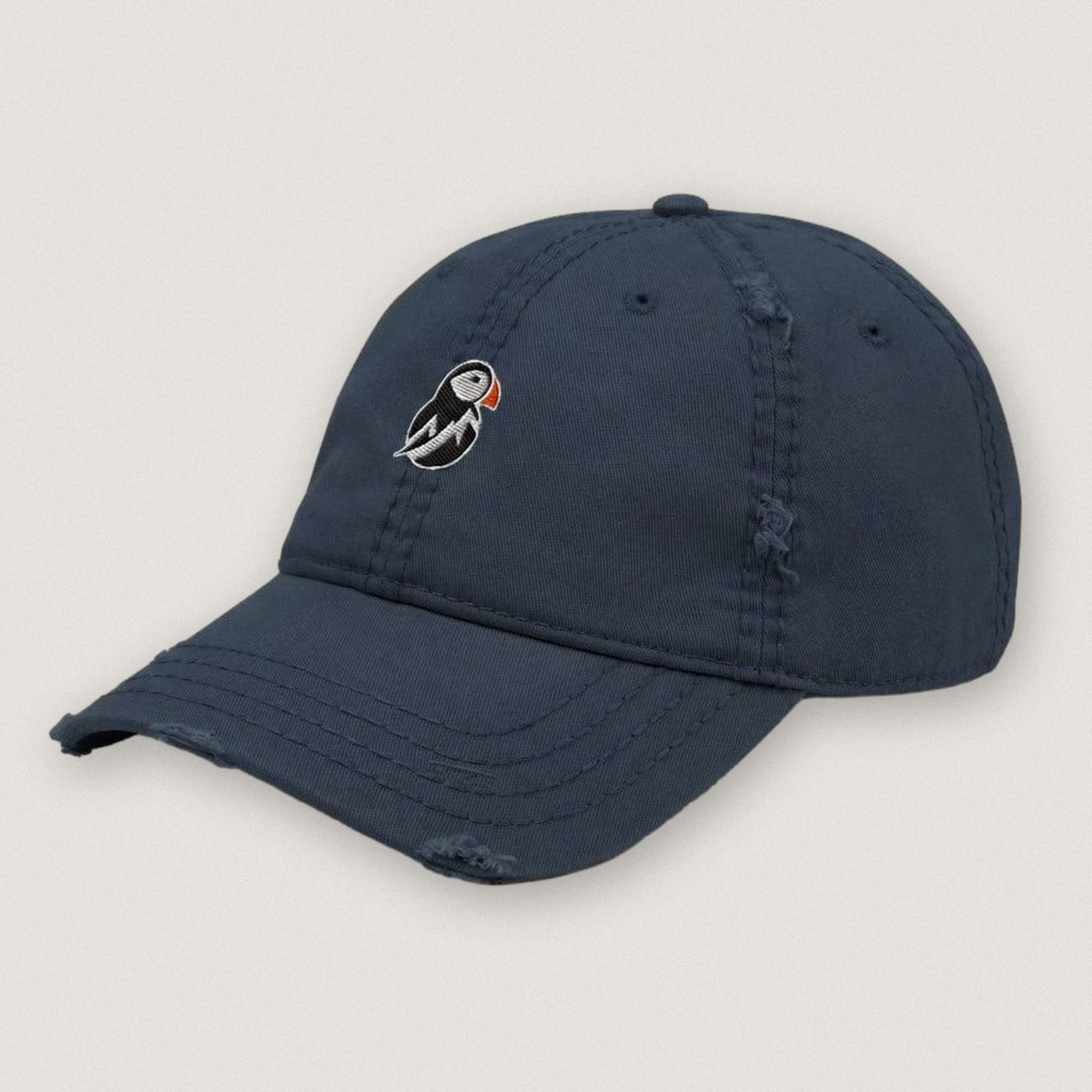 AukCliff Distressed Dad Hat Navy Distressed Dad Hat