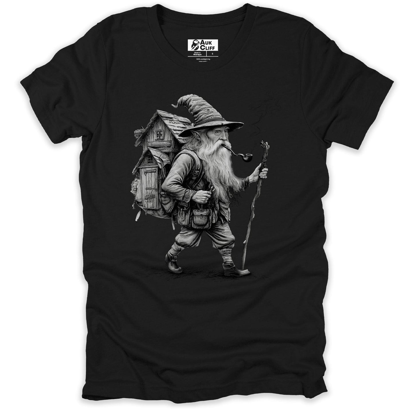 AukCliff Hiking and Camping Graphic Tees Black / S Wanderer’s Abode’ T-shirt