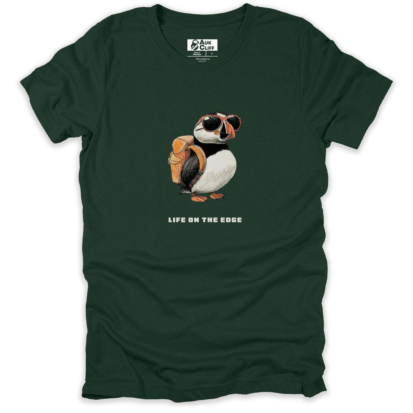 AukCliff Hiking and Camping Graphic Tees Forest / S Puffin Life