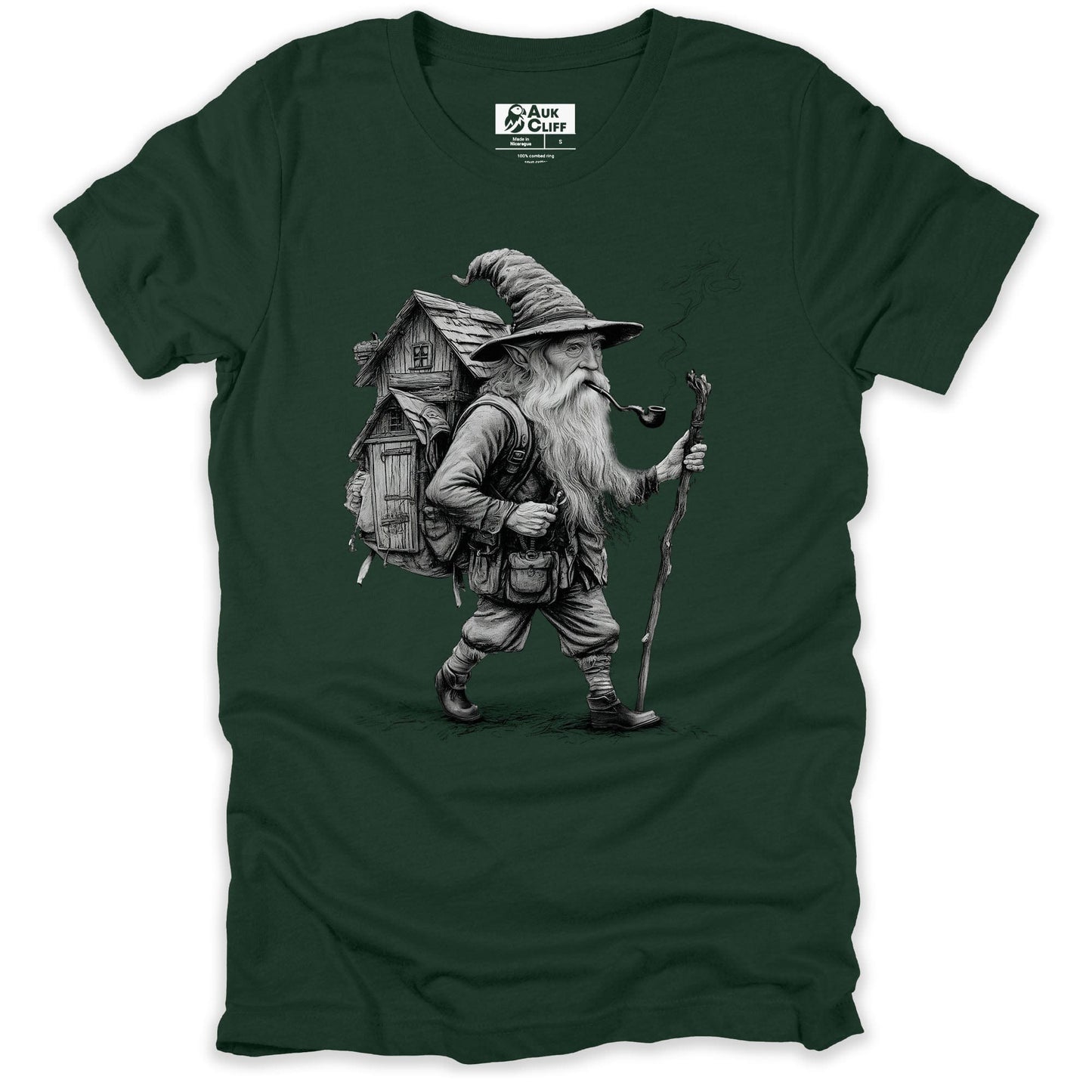 AukCliff Hiking and Camping Graphic Tees Forest / S Wanderer’s Abode’ T-shirt