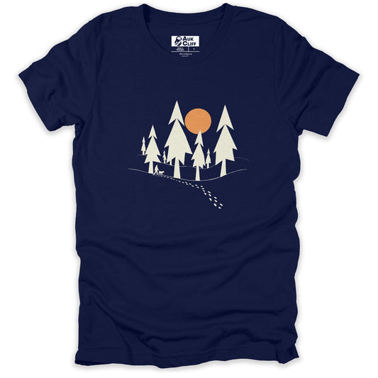 AukCliff Hiking and Camping Graphic Tees Navy / S Dog Lover Hiking T-shirt