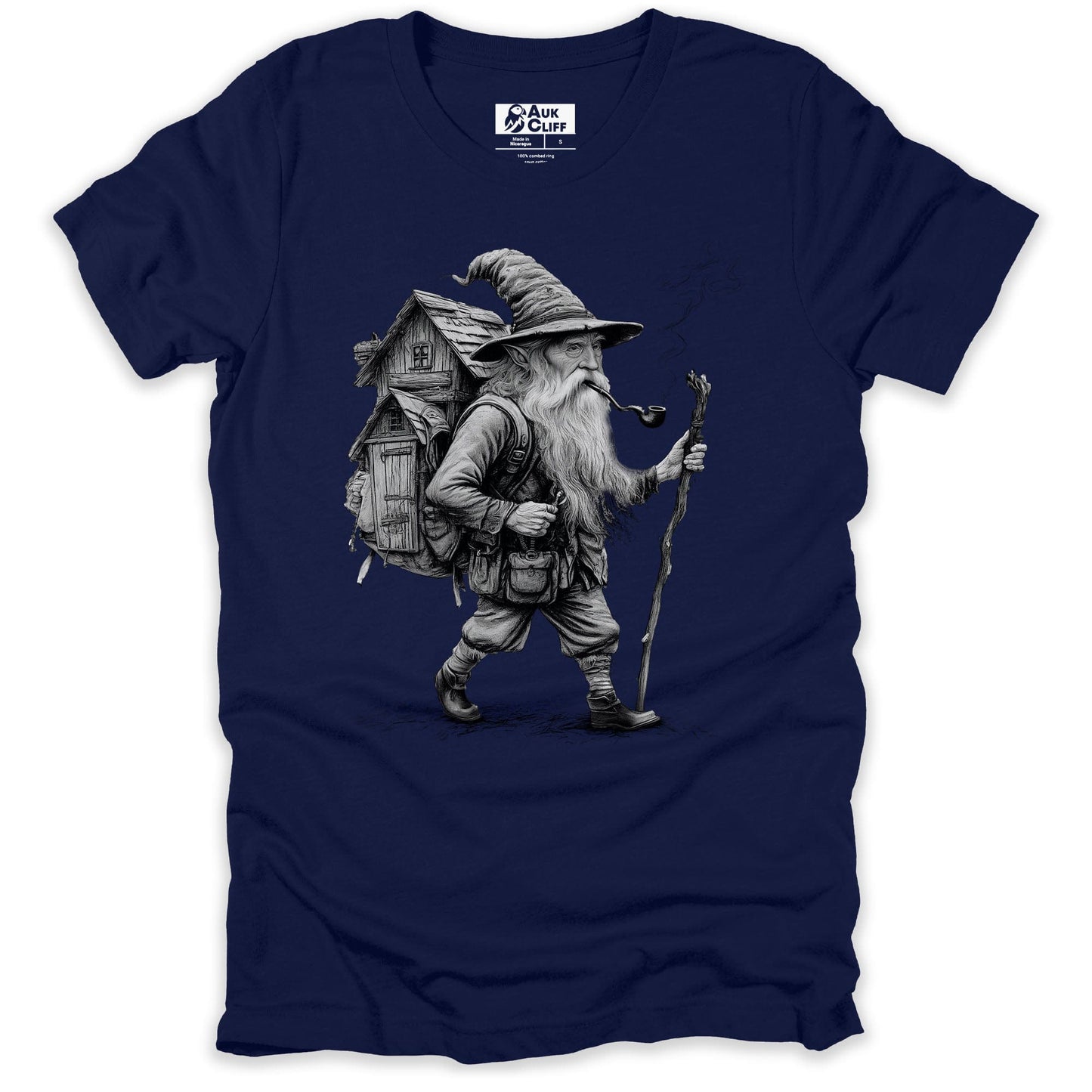AukCliff Hiking and Camping Graphic Tees Navy / S Wanderer’s Abode’ T-shirt