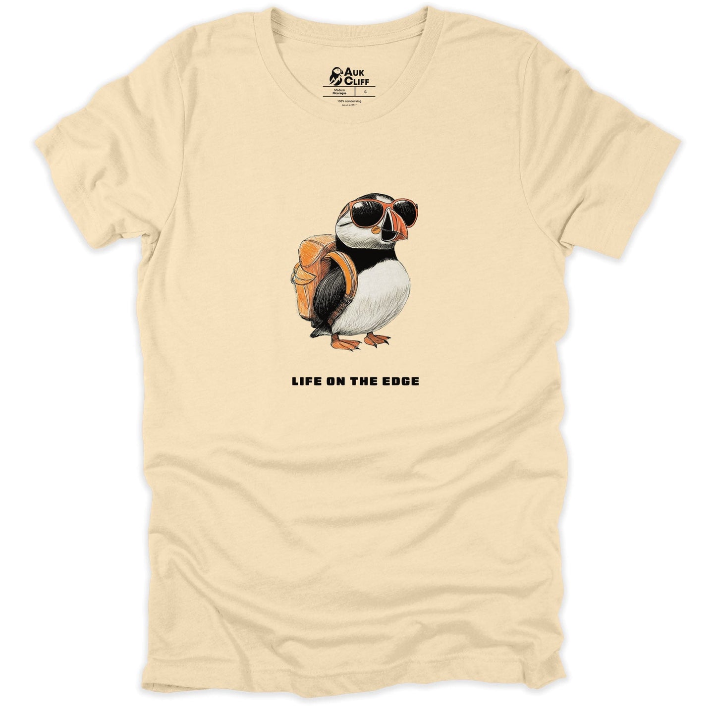 AukCliff Hiking and Camping Graphic Tees Soft Cream / S Puffin Life