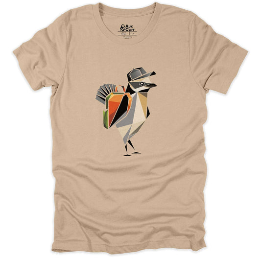 AukCliff Hiking and Camping Graphic Tees Tan / S Geometric Fantail T-shirt