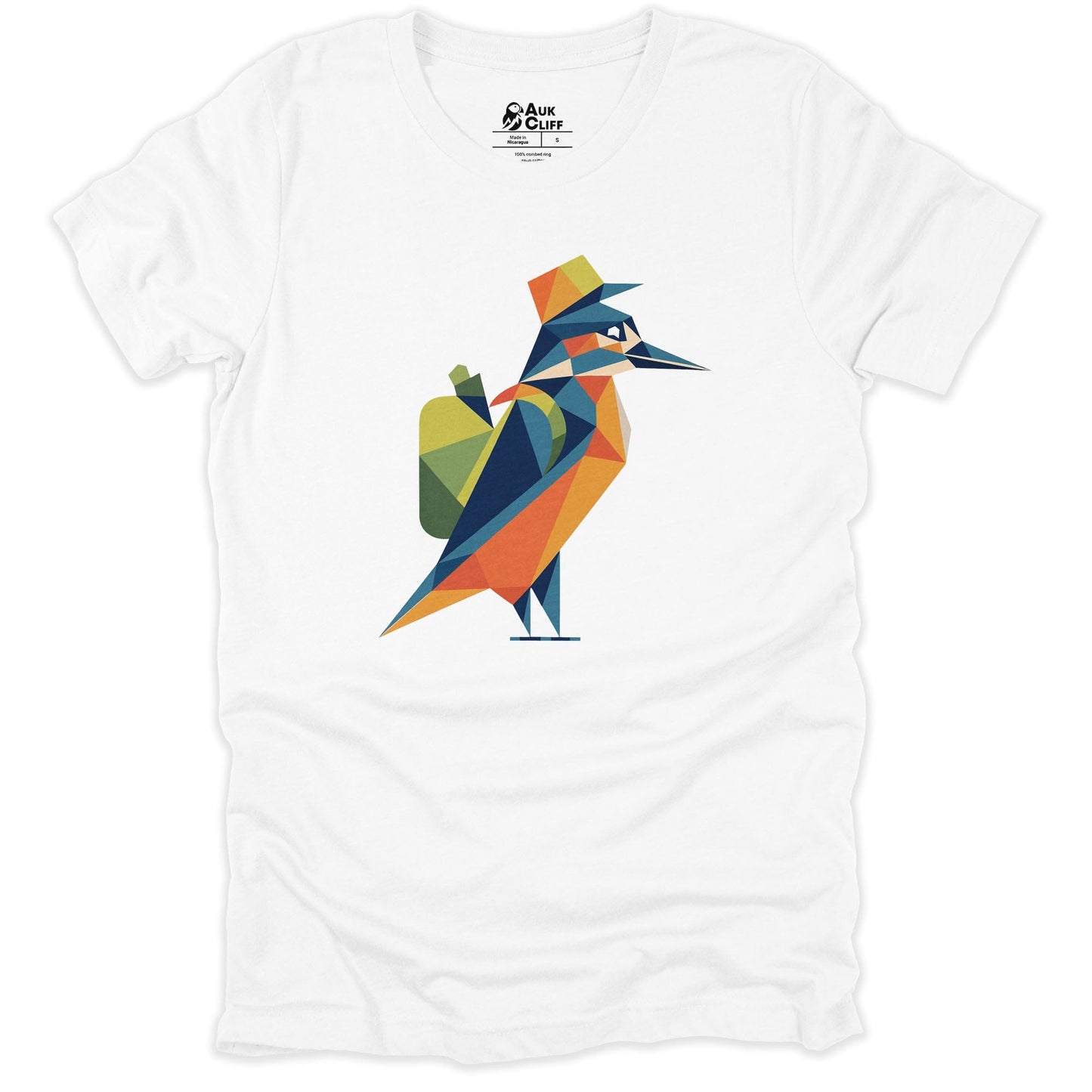 AukCliff Hiking and Camping Graphic Tees White / S Geometric Kingfisher T-shirt