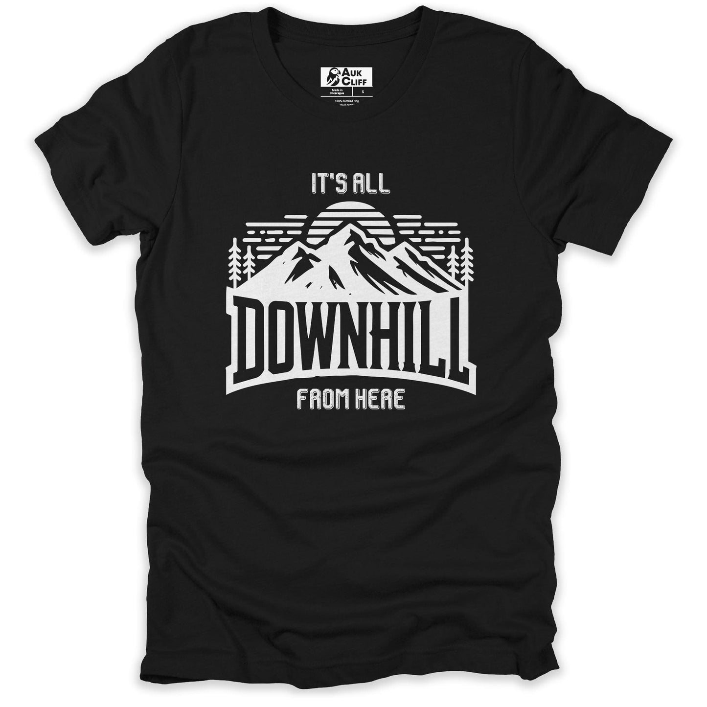 AukCliff Humour and Motivation Graphic Tees Black / S Downhill Majesty T-shirt
