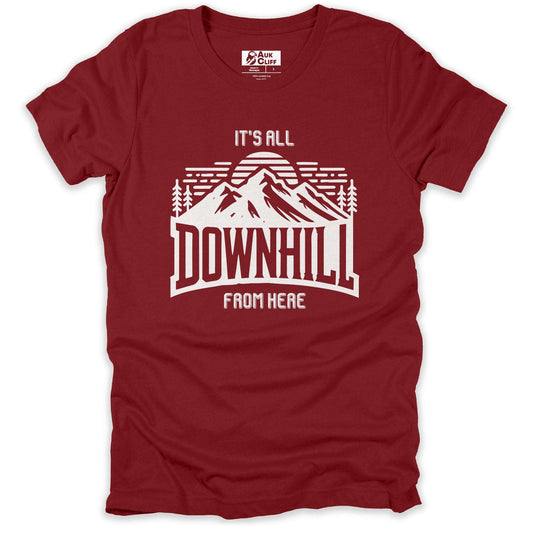 AukCliff Humour and Motivation Graphic Tees Cardinal / S Downhill Majesty T-shirt