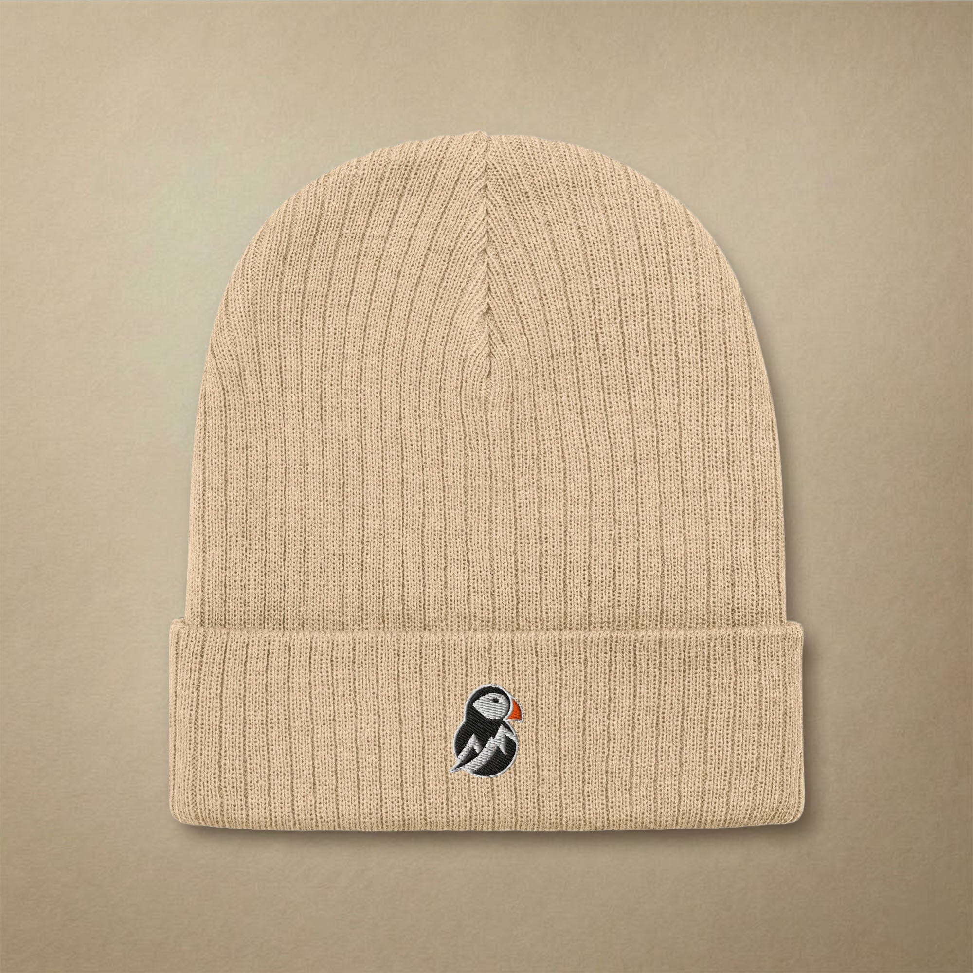 AukCliff Knit Beanie Beige Knit Beanie