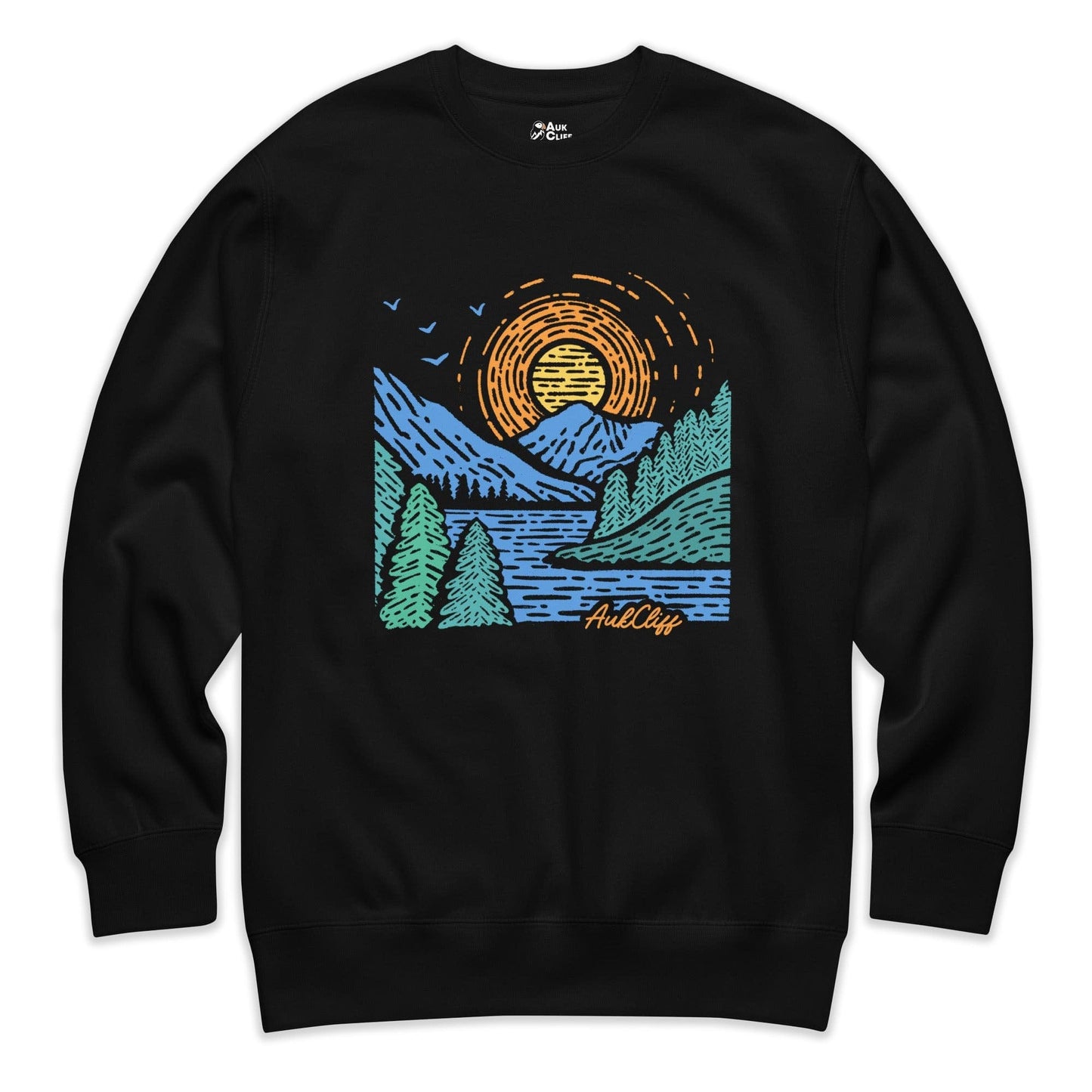 AukCliff Mountain and Wilderness Graphic Sweatshirt Black / S Sunrise Vista Sweatshirt