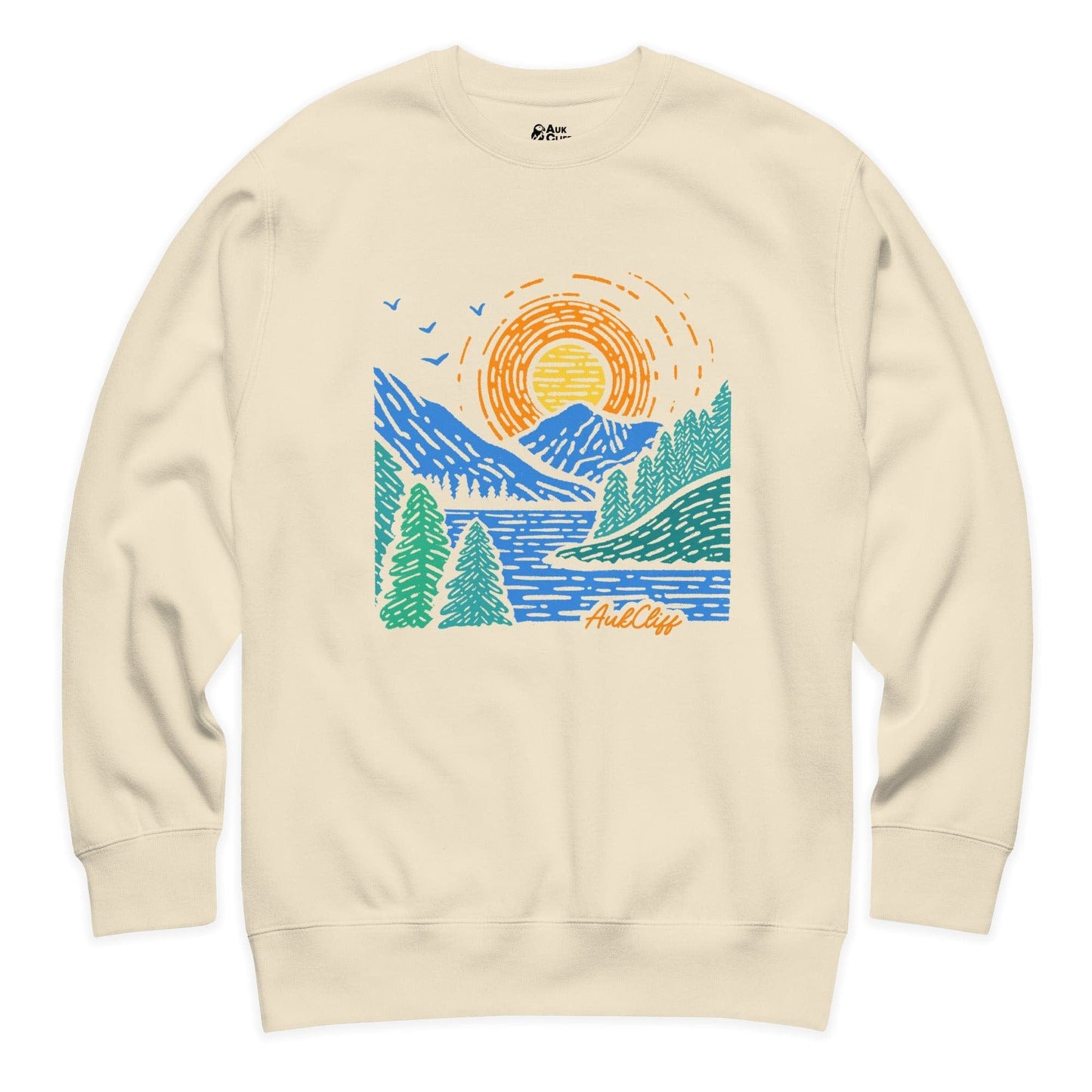 AukCliff Mountain and Wilderness Graphic Sweatshirt Bone / S Sunrise Vista Sweatshirt