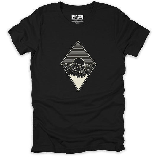 AukCliff Mountain and Wilderness Graphic Tees Black / S Geometric Wilderness T-shirt