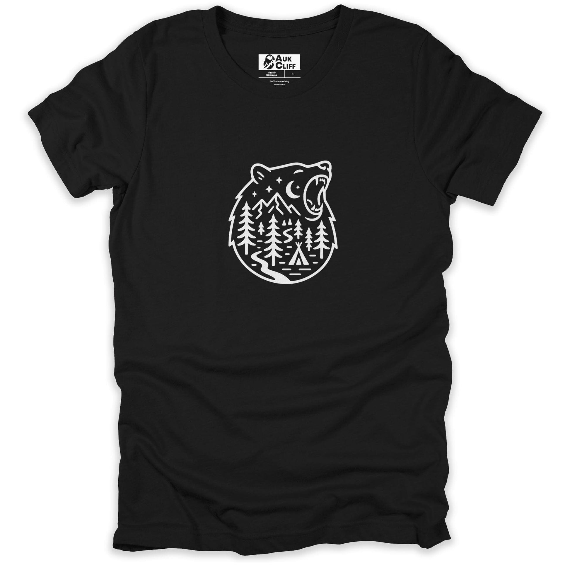 AukCliff Mountain and Wilderness Graphic Tees Black / S Wilderness Roar Outdoor Bear T-shirt