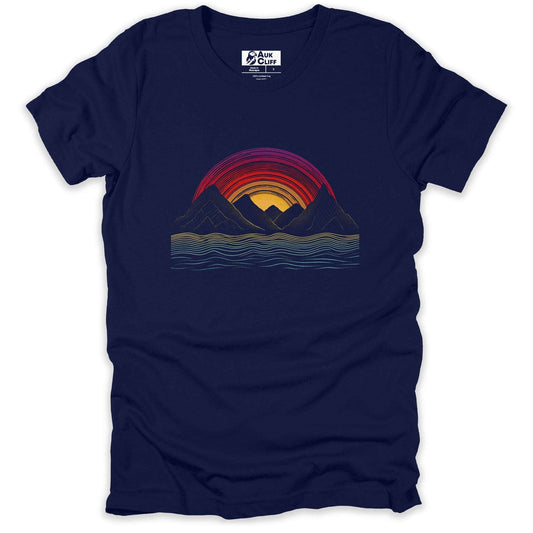 AukCliff Mountain and Wilderness Graphic Tees Navy / S Alpine Echoes T-shirt