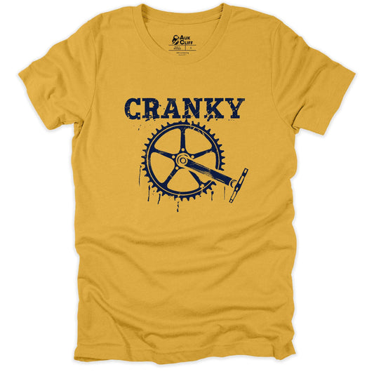 AukCliff Mountain Biking Graphic Tees Mustard / S Cranky T-shirt