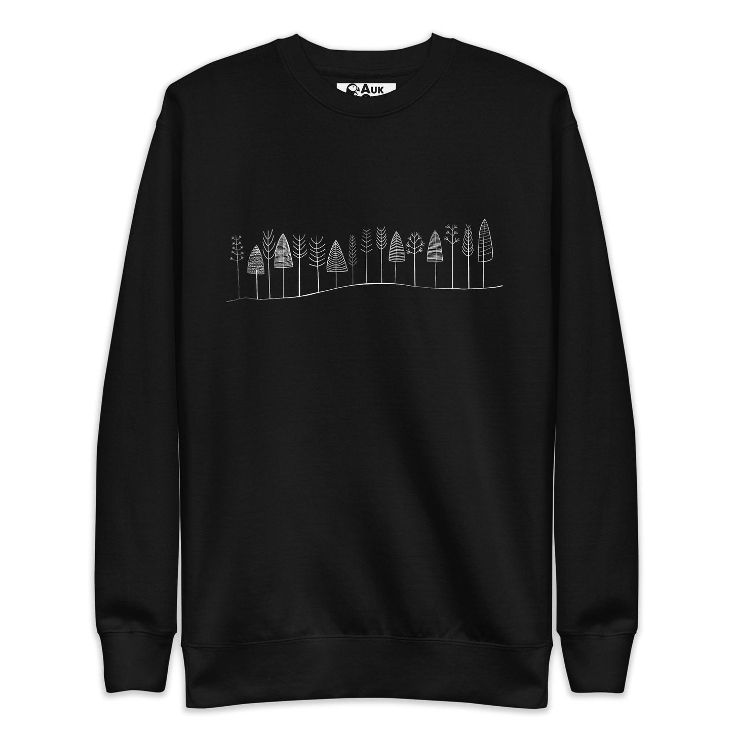 AukCliff Nature and Wildlife Graphic Sweatshirt Black / S Forest Line Art Sweatshirt