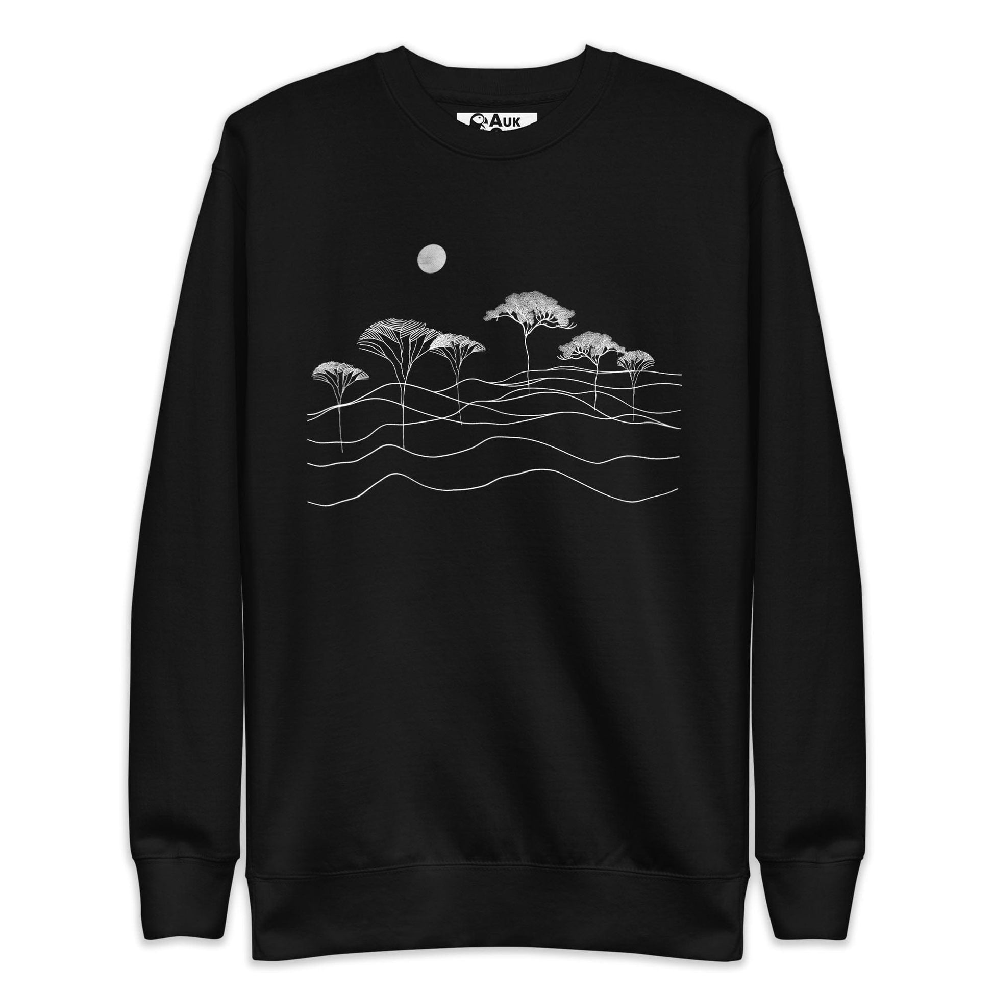 AukCliff Nature and Wildlife Graphic Sweatshirt Black / S Serene Horizons Sweatshirt