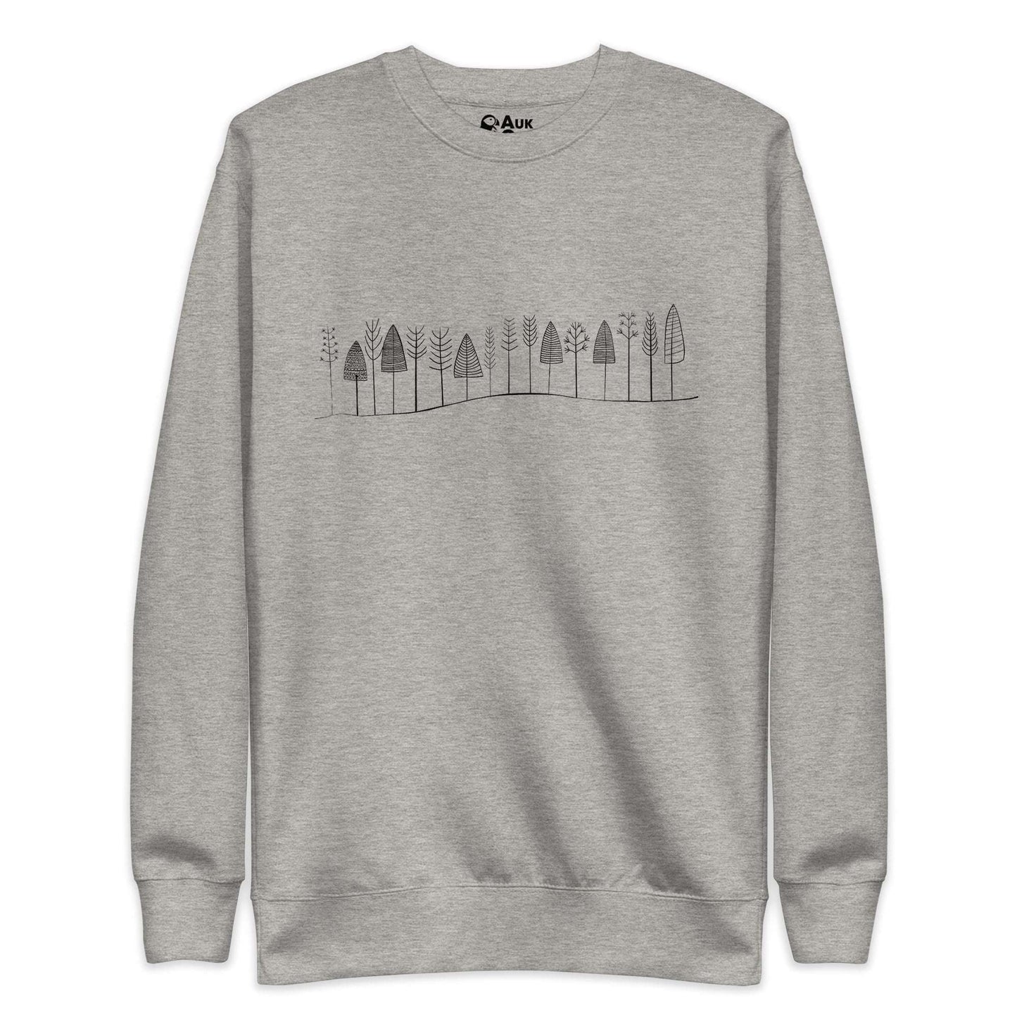 AukCliff Nature and Wildlife Graphic Sweatshirt Carbon Grey / S Forest Line Art Sweatshirt