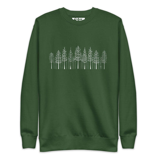 AukCliff Nature and Wildlife Graphic Sweatshirt Forest Green / S Forest Line Sweatshirt