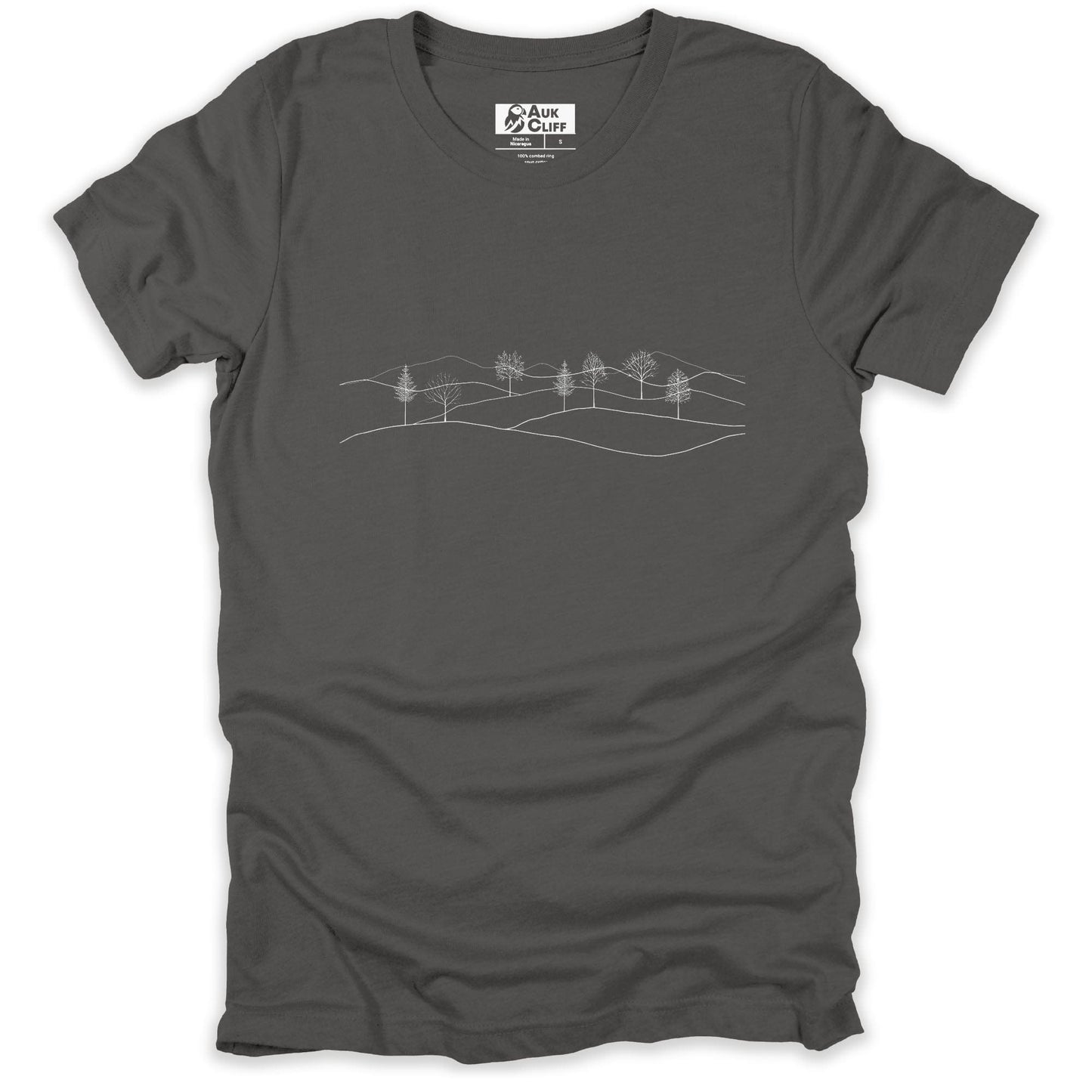 AukCliff Nature and Wildlife Graphic Tees Asphalt / S Minimalist Meadow T-shirt