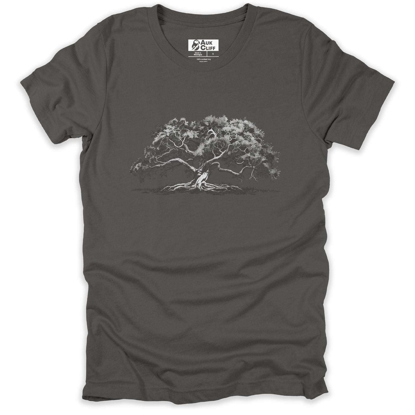 AukCliff Nature and Wildlife Graphic Tees Asphalt / S Old Oak Silhouette T-shirt