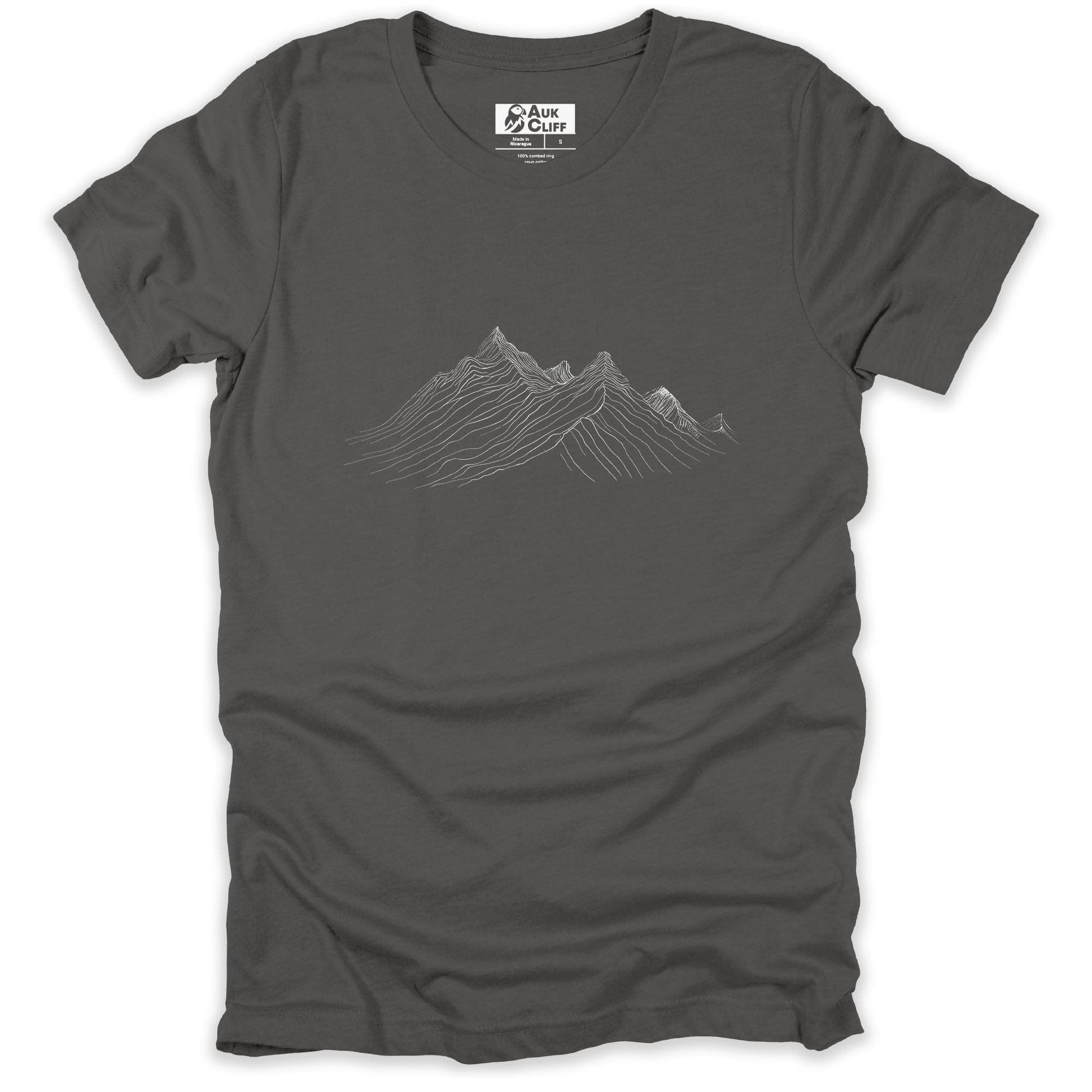 AukCliff Nature and Wildlife Graphic Tees Asphalt / S Zen Peaks T-shirt