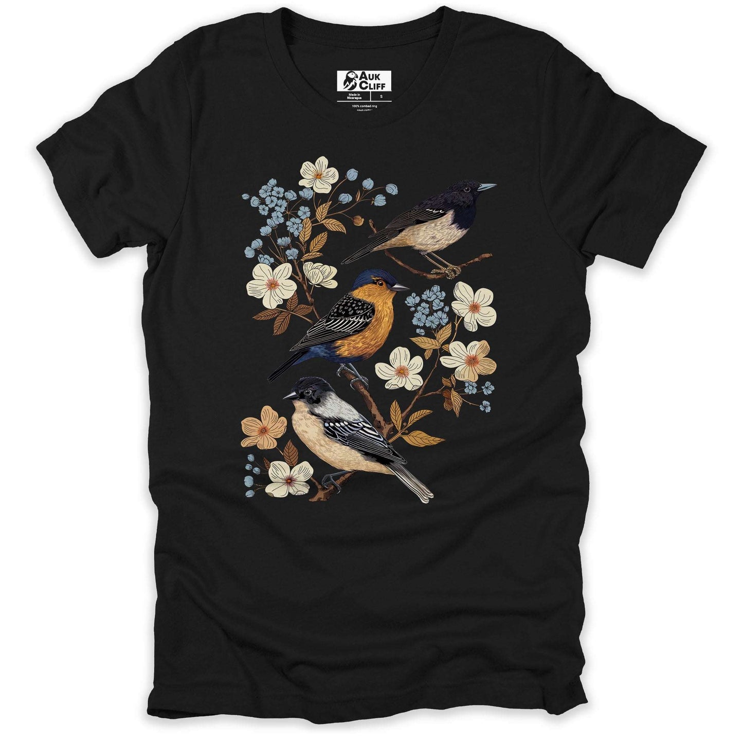 AukCliff Nature and Wildlife Graphic Tees Black / S Avian Elegance T-shirt
