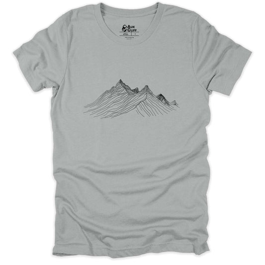 AukCliff Nature and Wildlife Graphic Tees Silver / S Zen Peaks T-shirt