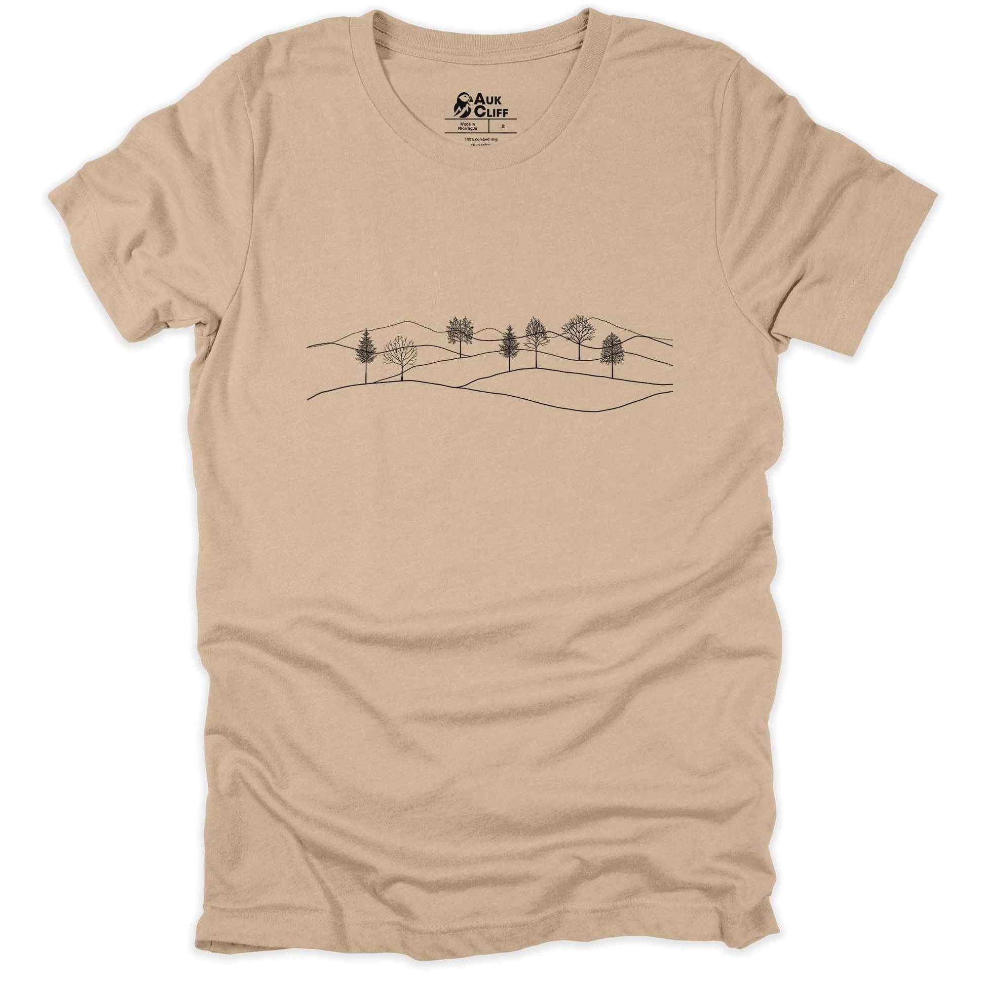 AukCliff Nature and Wildlife Graphic Tees Tan / S Minimalist Meadow T-shirt