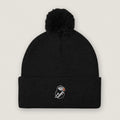 AukCliff Pom-Pom Knit Beanie Black Pom-Pom Beanie
