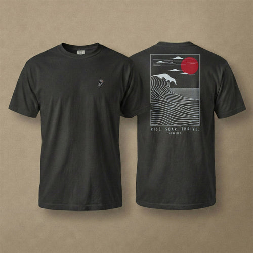 AukCliff Rear Print Comfort Colors T-shirt Black / S Coastal Waves Comfort Colors T-shirt