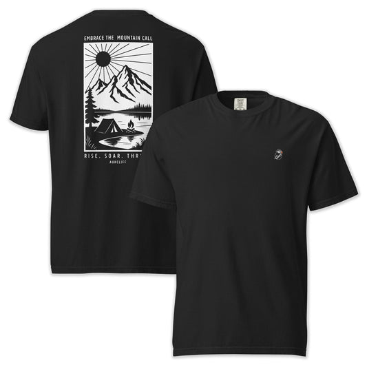 AukCliff Rear Print Comfort Colors T-shirt Black / S Embrace The Mountain Call Comfort Colors Tee