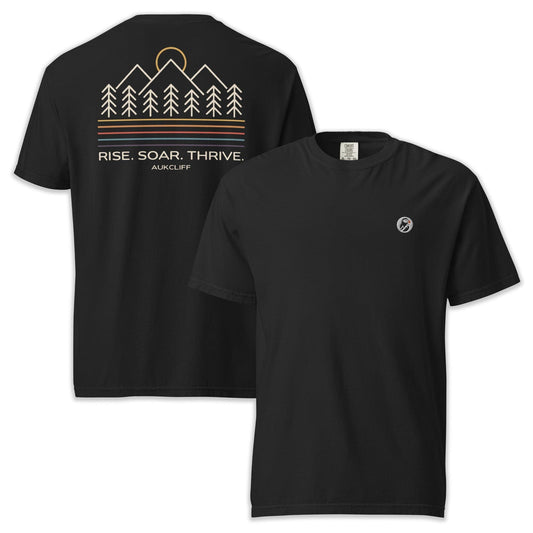 AukCliff Rear Print Comfort Colors T-shirt Black / S Minimalist Mountain Comfort Colors T-shirt