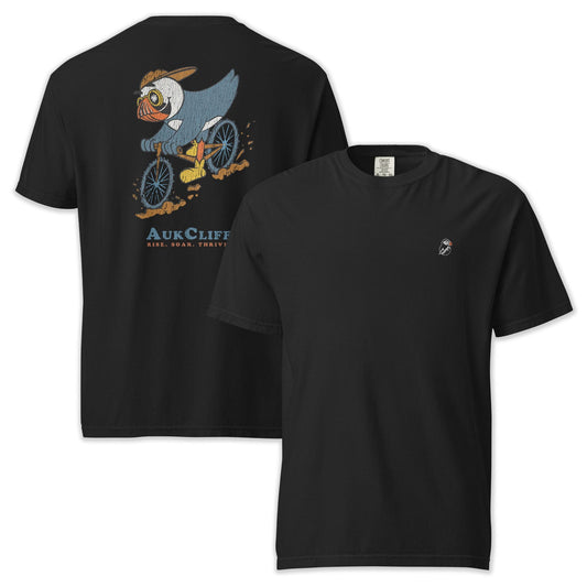AukCliff Rear Print Comfort Colors T-shirt Black / S Mountain Biker Puffin Comfort Colors Back Print T-Shirt
