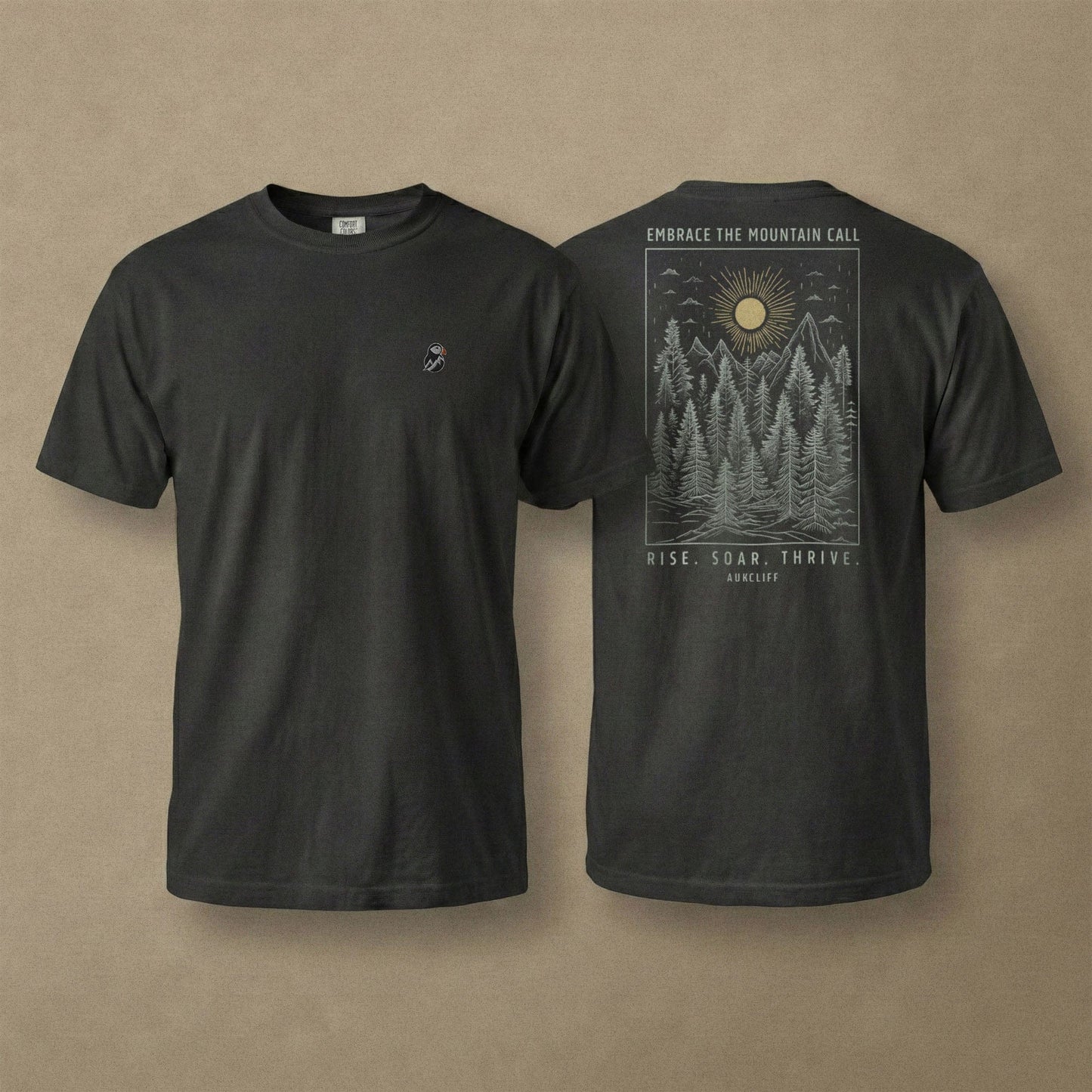 AukCliff Rear Print Comfort Colors T-shirt Black / S Mountain Call Comfort Colors T-shirt