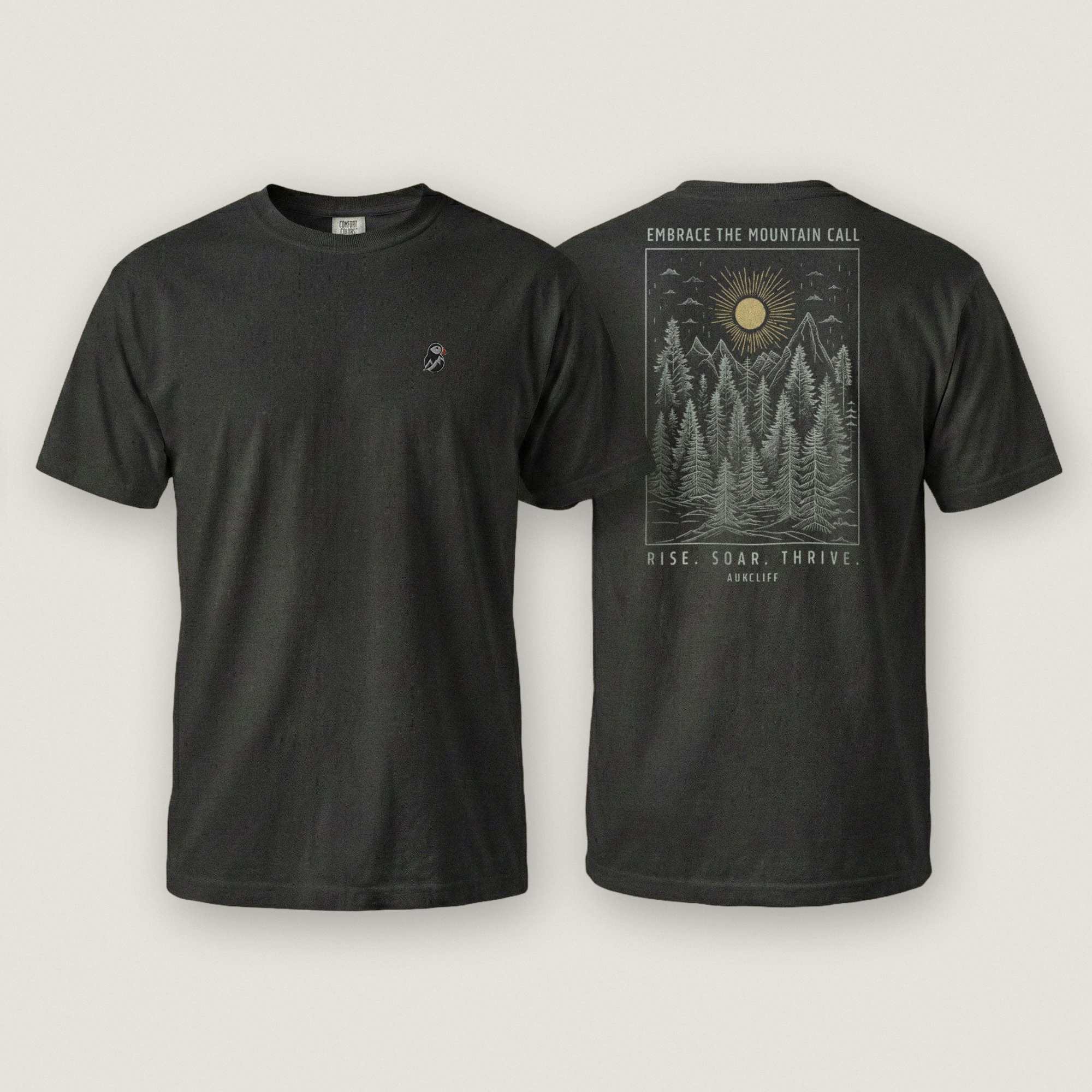 AukCliff Rear Print Comfort Colors T-shirt Black / S Mountain Call Comfort Colors T-shirt