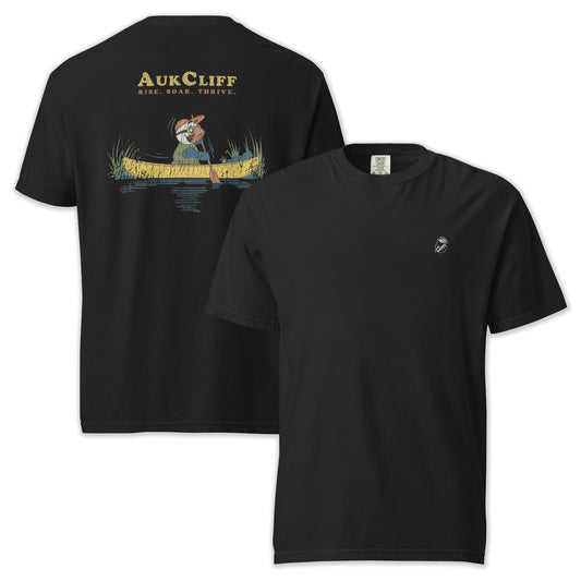 AukCliff Rear Print Comfort Colors T-shirt Black / S Retro Canoeing Puffin Comfort Colors Back Print T-Shirt