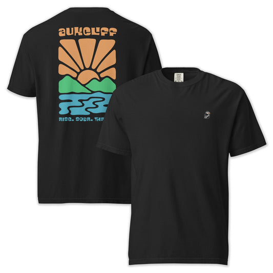 AukCliff Rear Print Comfort Colors T-shirt Black / S Retro Sunrise Comfort Colors Tee
