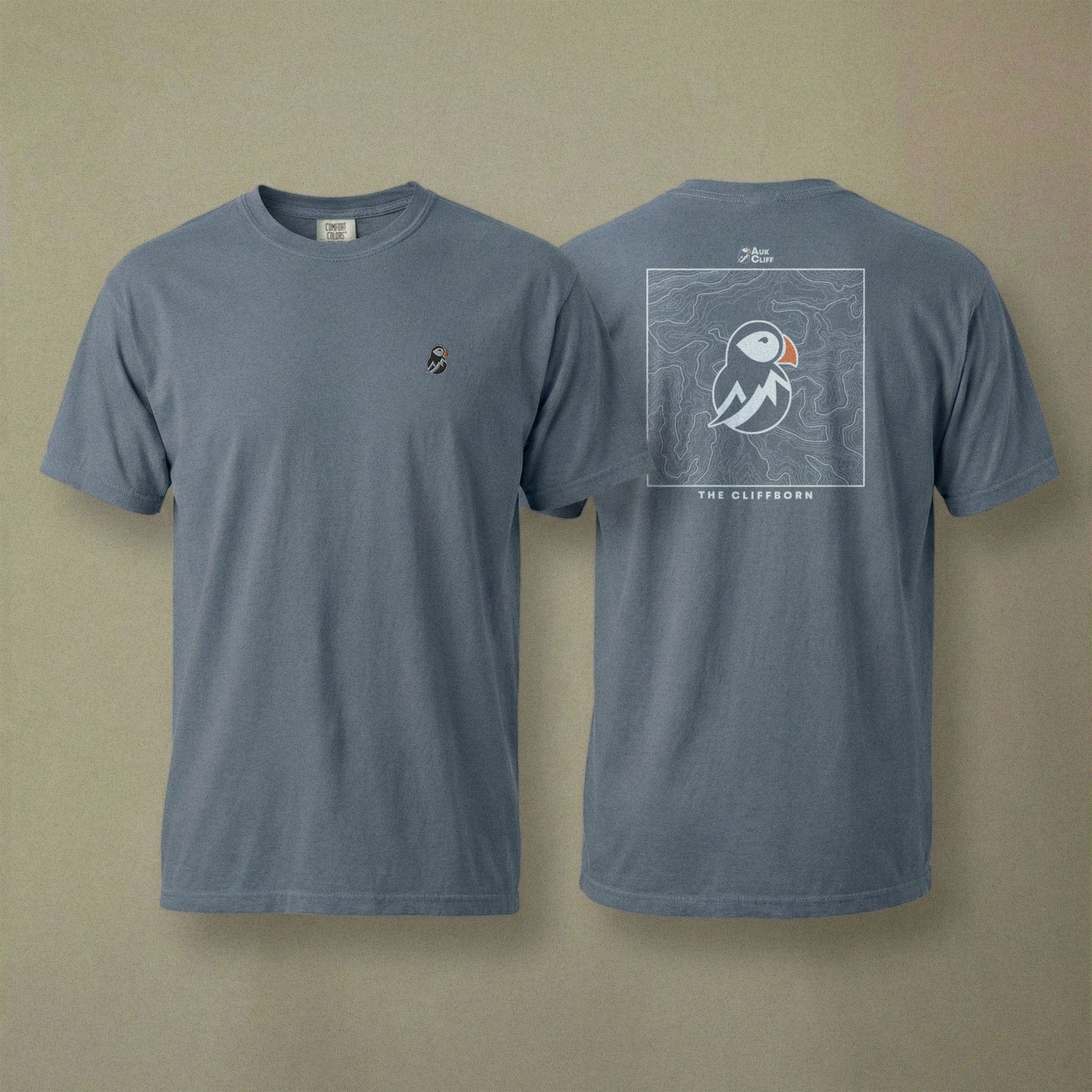 AukCliff Rear Print Comfort Colors T-shirt Blue Jean / S The Cliffborn Comfort Colors T-Shirt