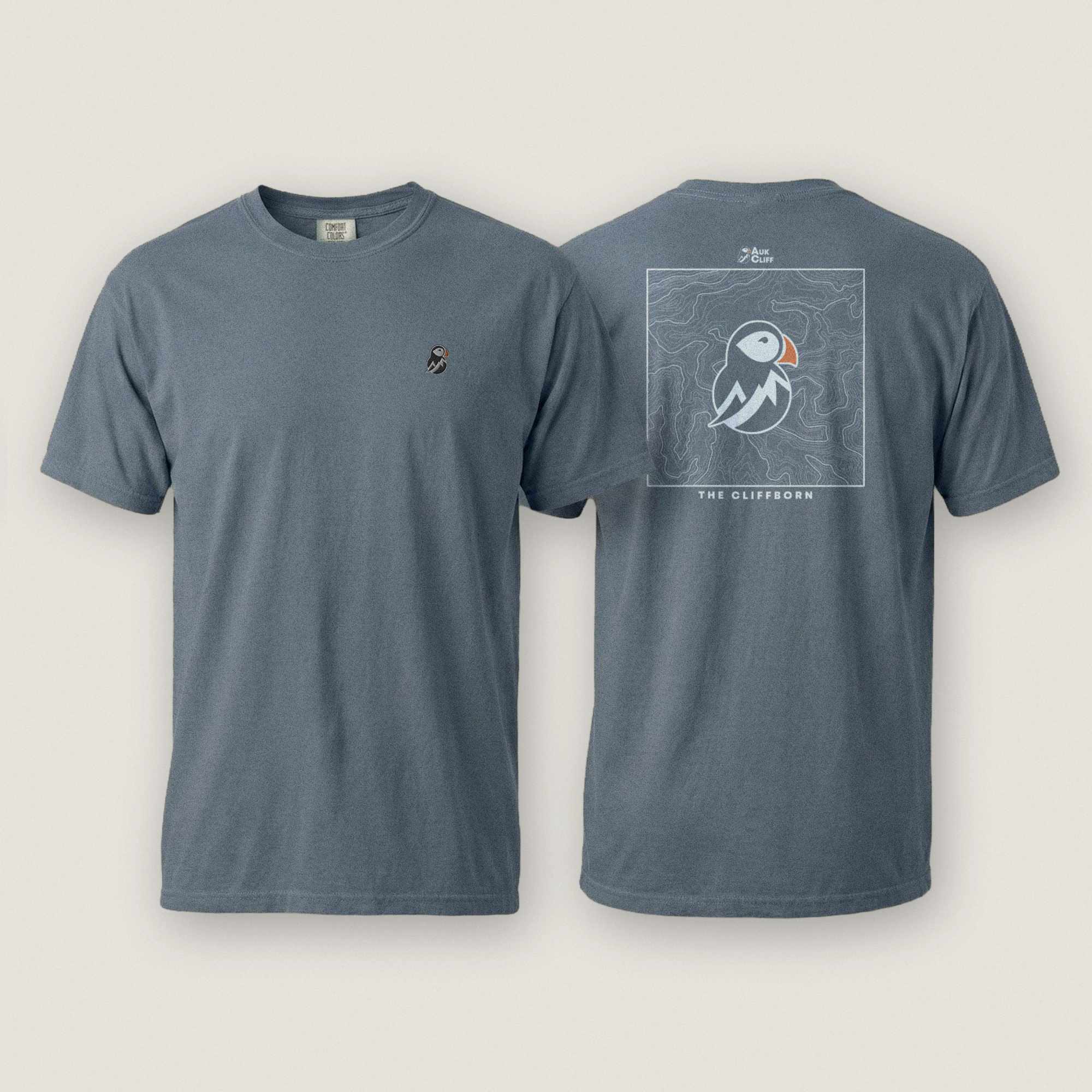 AukCliff Rear Print Comfort Colors T-shirt Blue Jean / S The Cliffborn Comfort Colors T-Shirt