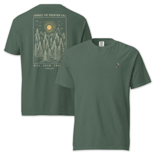 AukCliff Rear Print Comfort Colors T-shirt Blue Spruce / S Mountain Call Comfort Colors T-shirt
