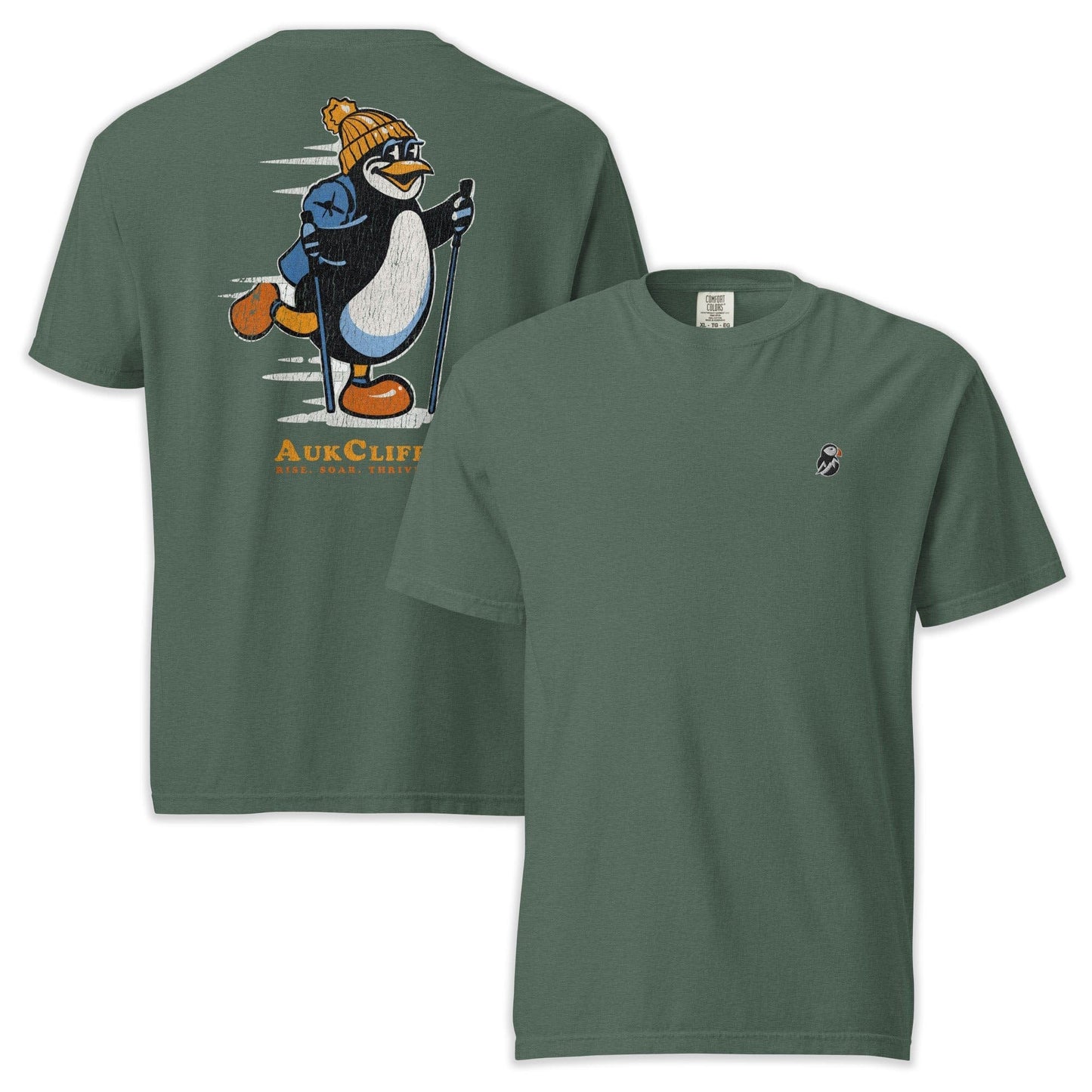 AukCliff Rear Print Comfort Colors T-shirt Blue Spruce / S Trailblazer Penguin Back Print Comfort Colors T-Shirt