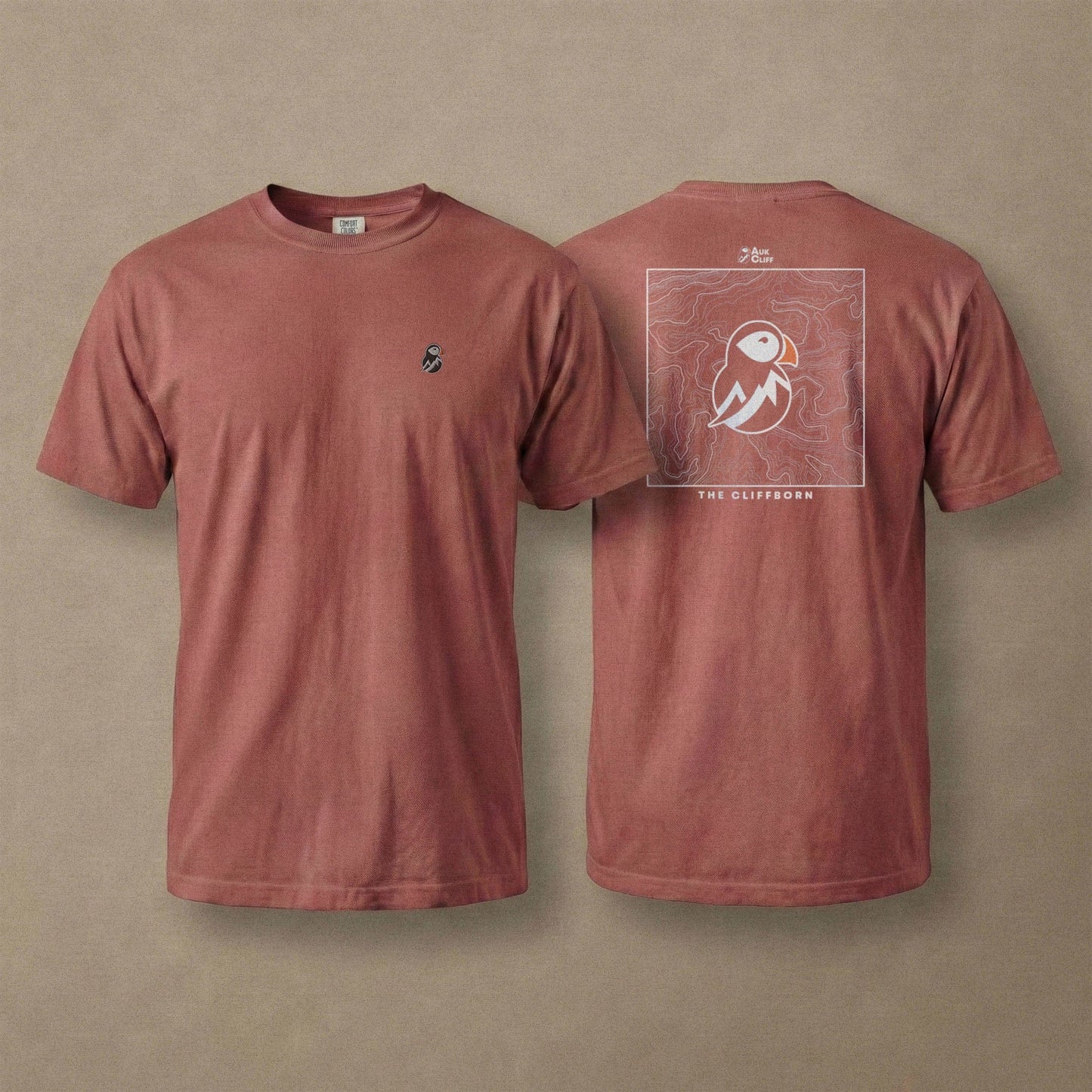 AukCliff Rear Print Comfort Colors T-shirt Brick / S The Cliffborn Comfort Colors T-Shirt