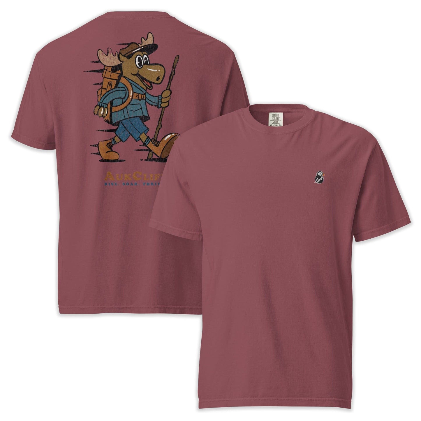 AukCliff Rear Print Comfort Colors T-shirt Brick / S Trailblazer Moose Back Print Comfort Colors T-Shirt